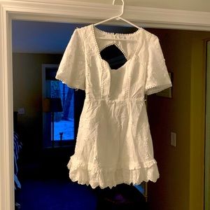 Hello Molly white islet romper dress! NWT. Size XS